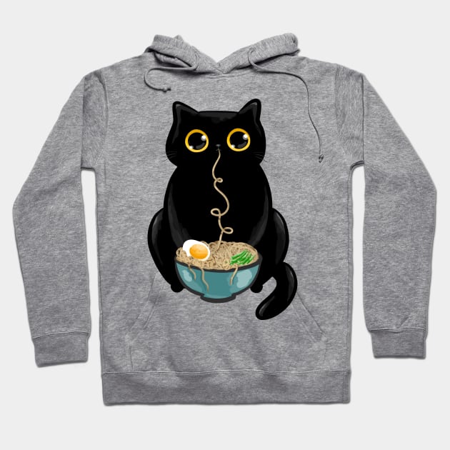 Ramen Cat Hoodie by KilkennyCat Art